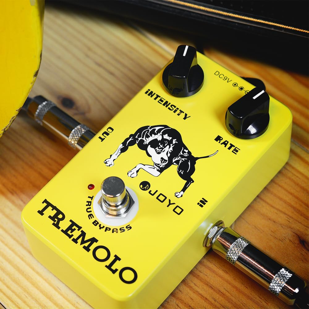 JOYO Pedal de efecto trémolo Beloved Old Amps Circuito de tubo fotoeléctrico Trémolo para efecto de guitarra eléctrica - True Bypass (JF-09)