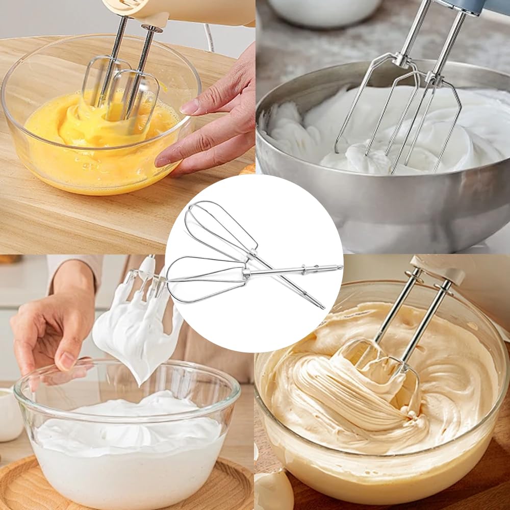 2 Stück Rührbesen Für Handmixer - Universelle Ersatz-Schneebesen Zum Schlagen & Rühren