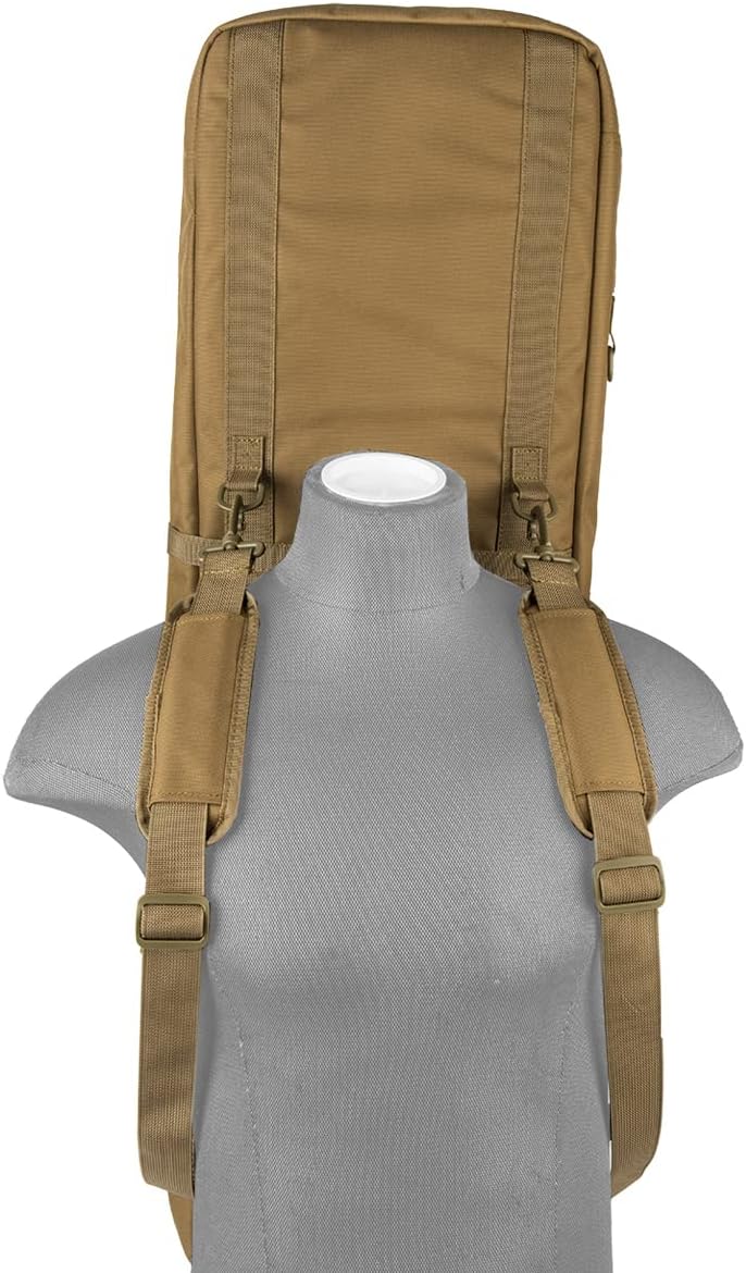 Lancer Tactical 1000D Nylon 3-Way Carry 43" Double Airsoft Rifle Gun Bag - KHAKI