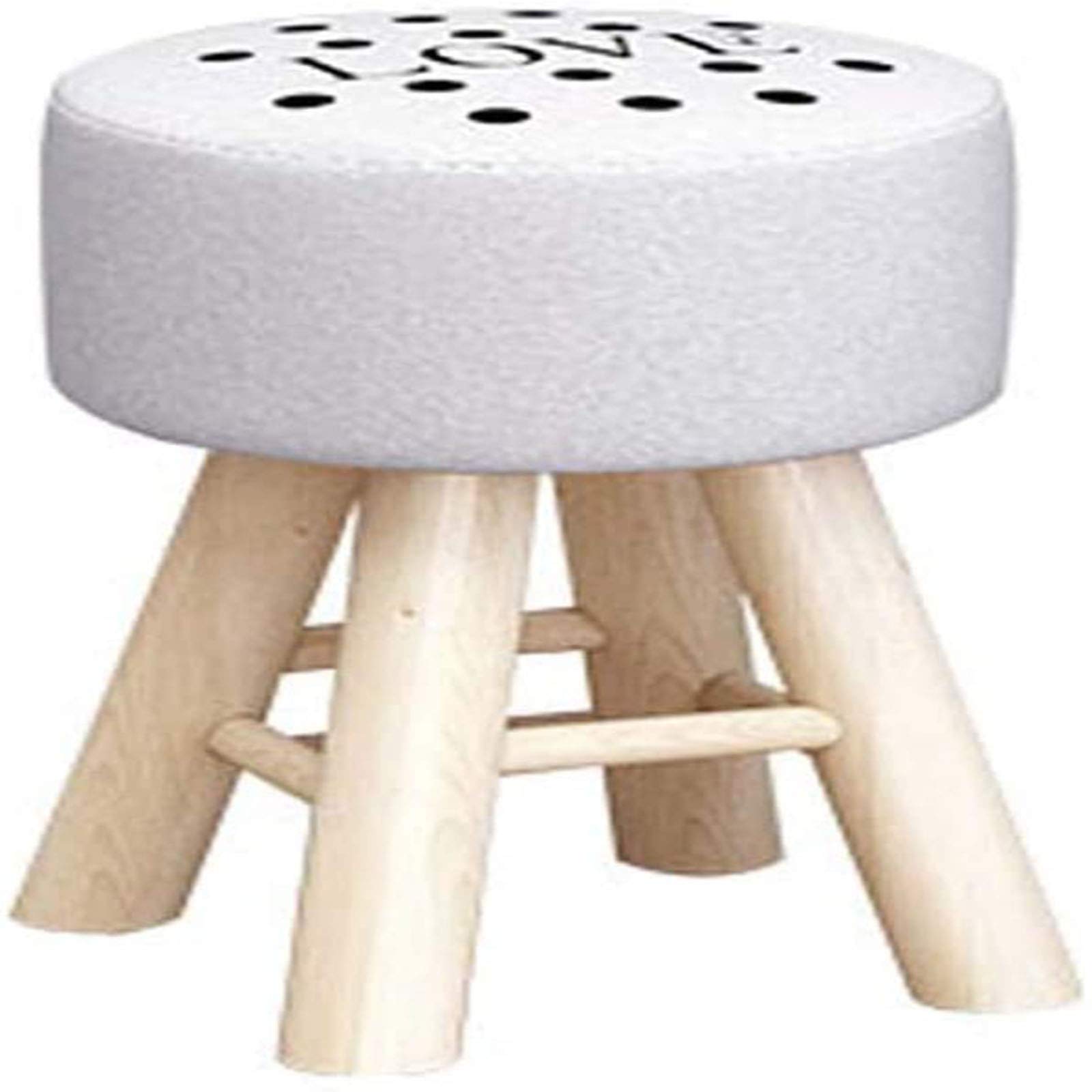 Pouf en lin doux avec siège rond rembourré pour soulager les jambes