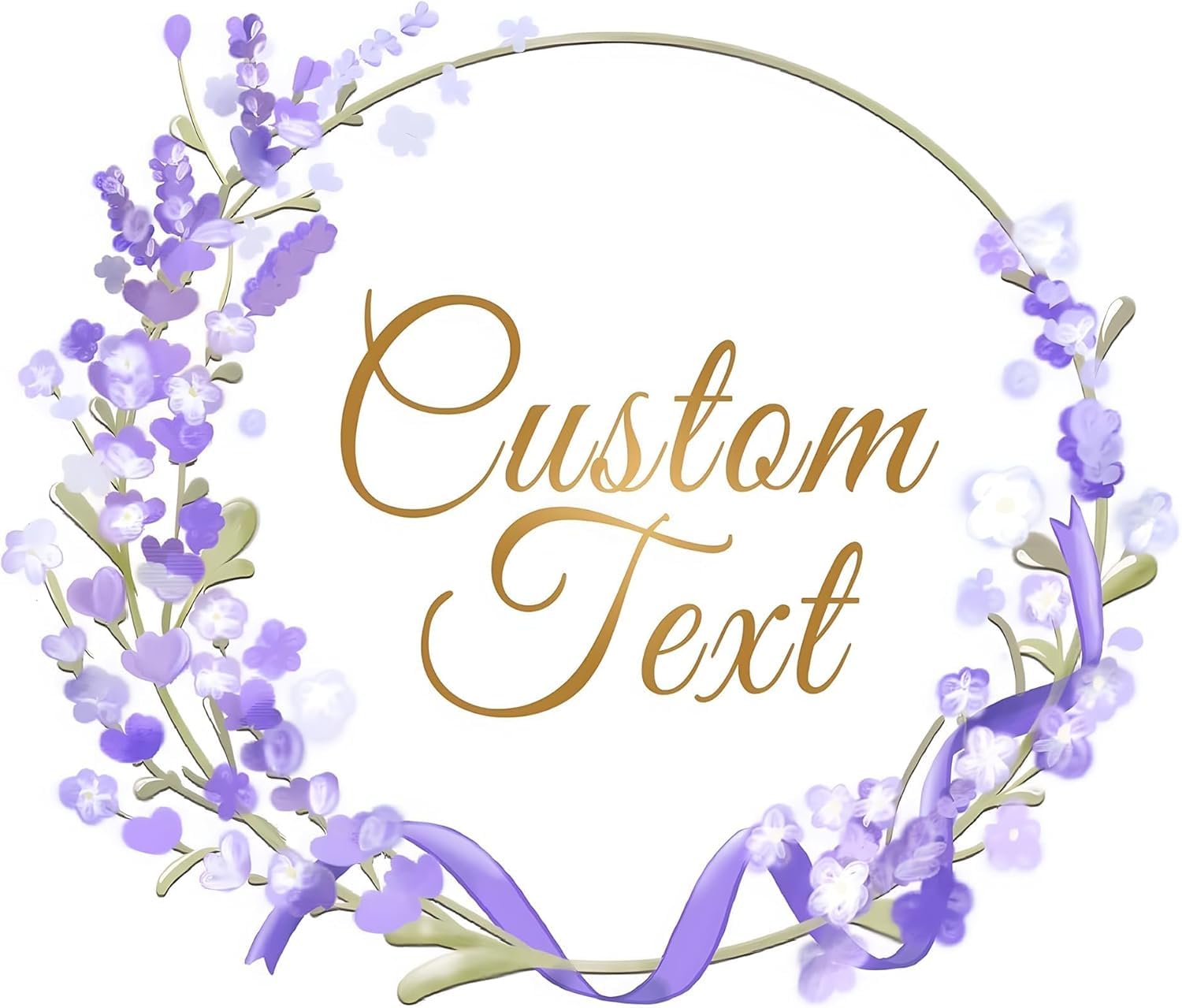 Custom Logo Stickers - Design Your Own Personalized Labels with Text, Image, & Photo - Waterproof, UV Protected, Fade & Heat Cold Resistant - Pack of 100 (Wreath 28, 89mm) — image 1