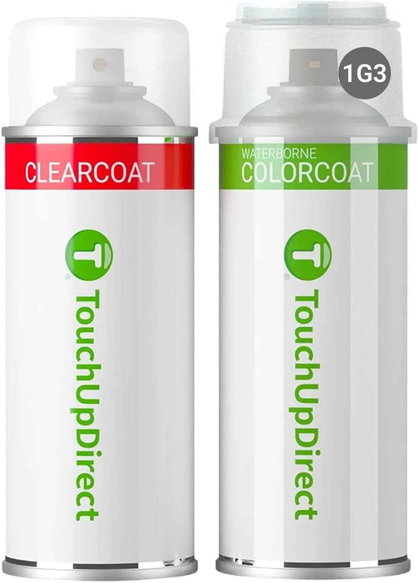 TouchUpDirect Car Paint Touch Up Spray Kit – Compatible with Toyota 1G3 Magnetic Gray Metallic Exact Match Auto Paint Kit with Car Color Spray and Clearcoat, for Repainting or Scratch Repair, Essential Kit