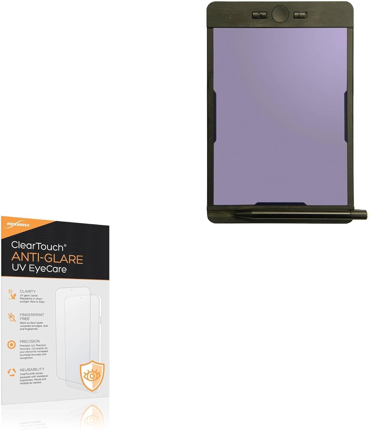 BoxWave Screen Protector Compatible With Boogie Board Blackboard Note (5.5 x 7.25 in) - ClearTouch Anti-Glare Anti-UV EyeCare (2-Pack), Filters out Harmful Blue Light Reduce Fatigue