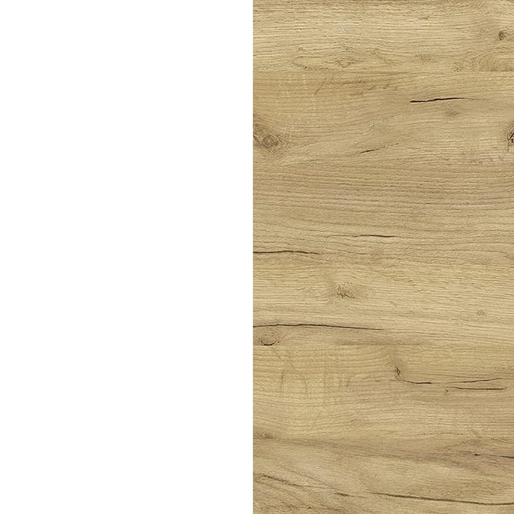 Germania Scarpiera 1345-513 GW-Libbiano, in bianco/Rovere Navarra, con profondità ridotta, 138 x 52 x 25 cm (LxAxP)