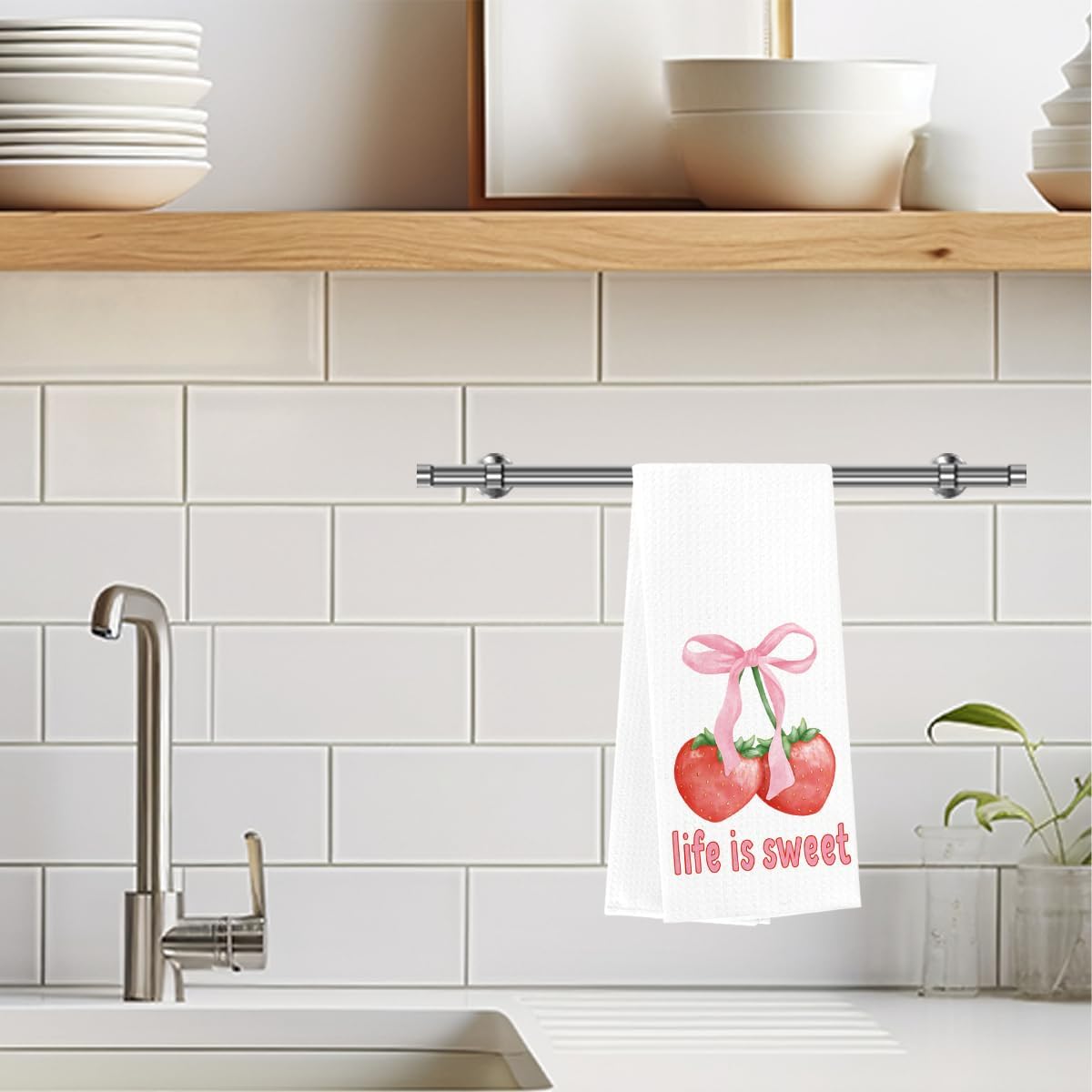 Strawberry Gifts Funny Fruit Kitchen Towels Dish Towels for Kitchen Drying Dishes Drying Cloth Bathroom - Image 3