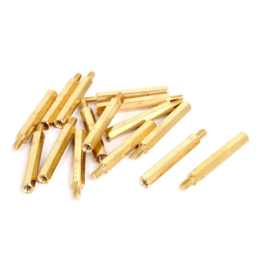 3NH® M3x30mm+6mm Brass Hexagonal Male/Female Standoff Spacer Pillar 15pcs-image-46