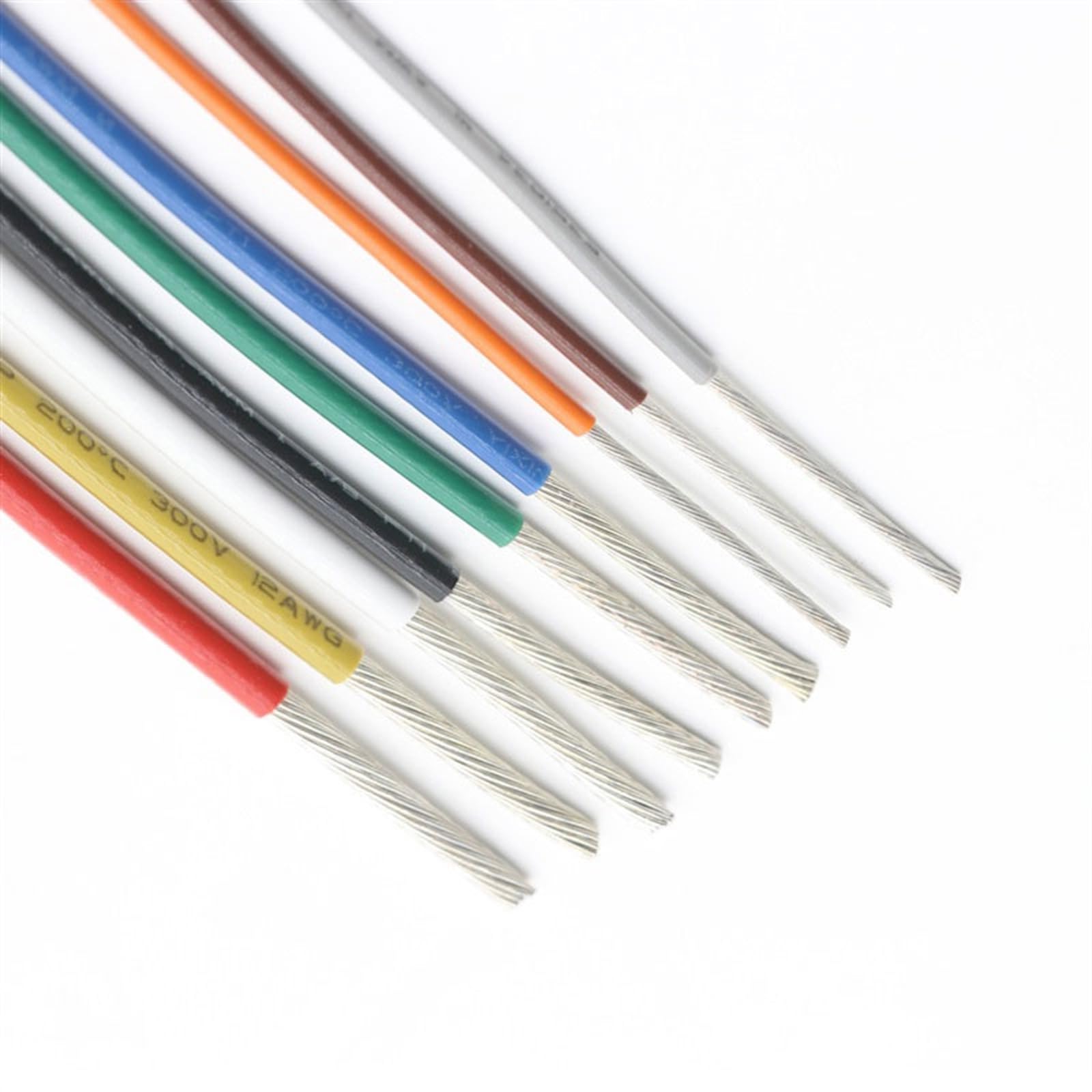 Outdoor Extension 5 Meters Plastic Insulated Cable UL1332 High Temperature Electron Wire 28AWG to 12AWG for 3D Printer Solar sheathed(Color:Red,Size:5 Meters 20AWG)