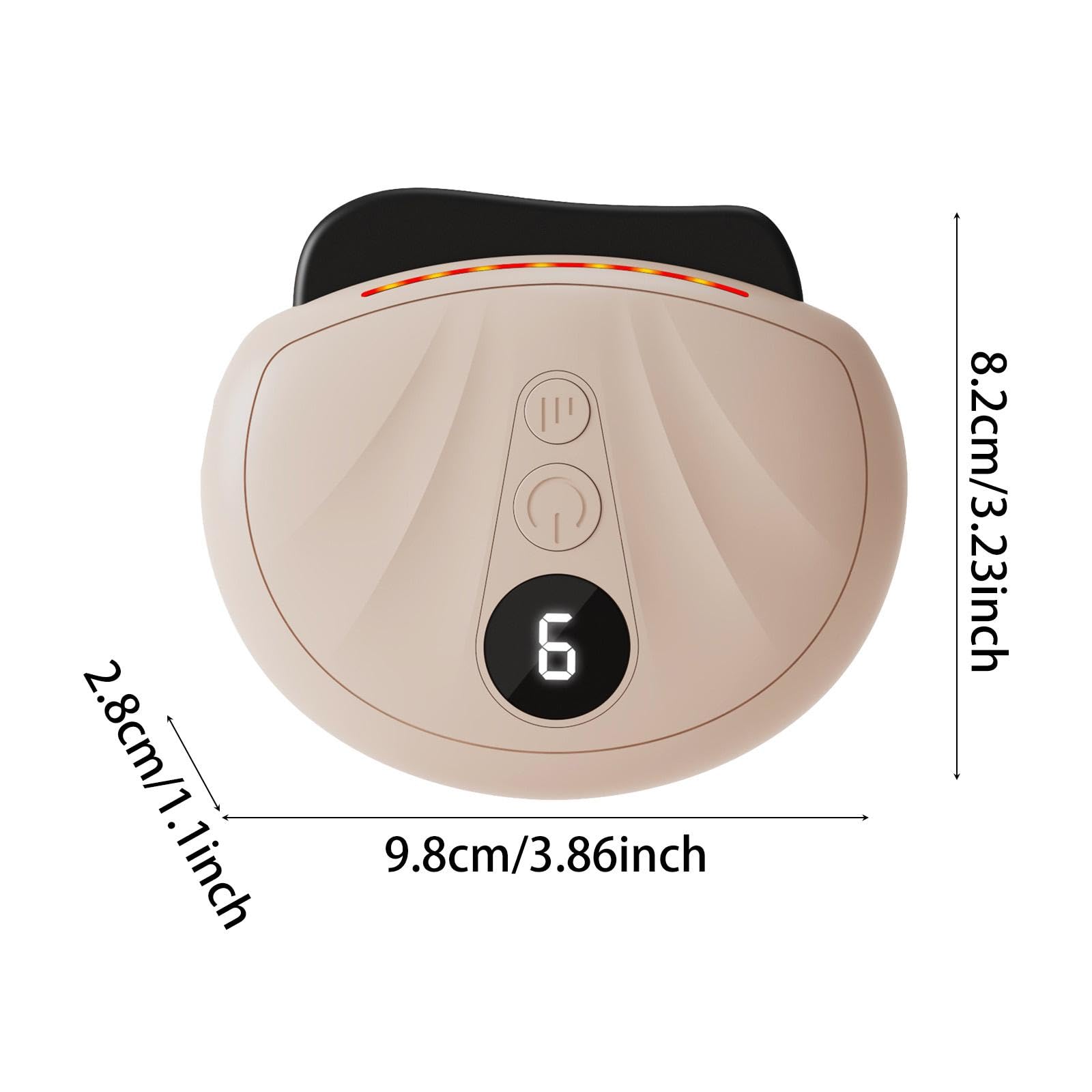 Dispositivo Gua Viso, Massaggio Elettrico con Controllo Della Temperatura, Beige