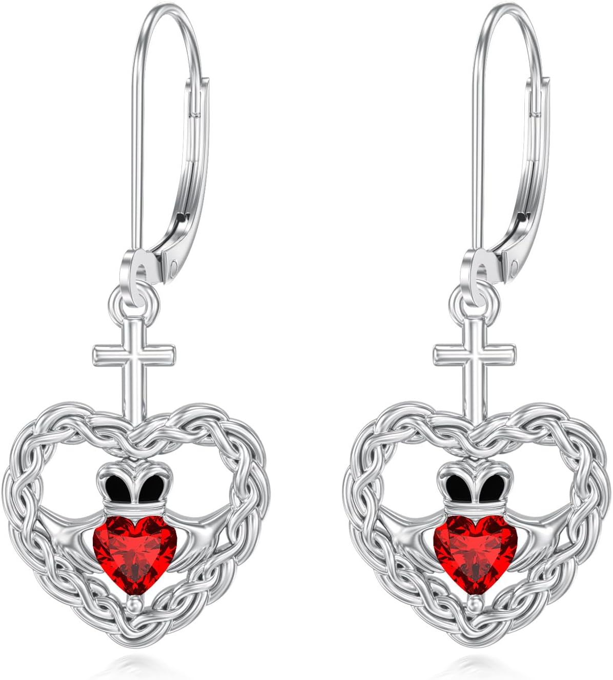 SIMONLY Celtic Earrings 925 Sterling Silver Claddagh/Dragon/Wolf/Horse Earrings Celtic Knot Viking Animal Jewelry Gift for Women Christmas Mothers Day