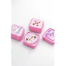 4'l   ocuk Beslenme Kutusu Seti, Okul Beslenme Kutusu, Kre  Anaokulu Beslenme Kab ,  ocuk Saklama Kab  Seti, Ta nabilir Lunch Box, Okul Lunch Box Set Pembe
