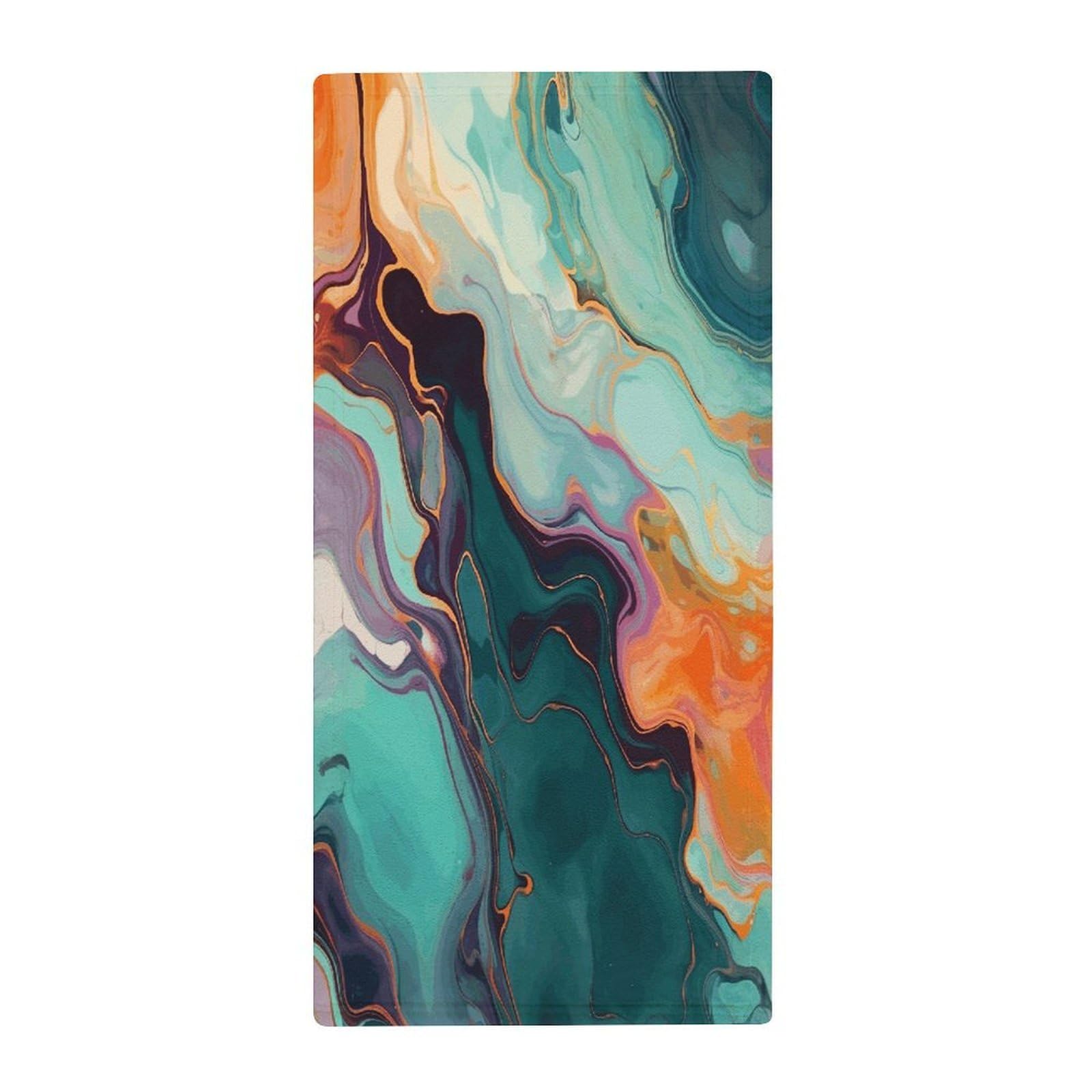 FekiLoot Colourful Marble Hand Towels Coral Velvet Highly Absorbent Towel,Classic Luxury Printed Hand Towels Soft Hands Face Towel for Bathroom Kitchen Salon Workout 13.8 X 28.7 in