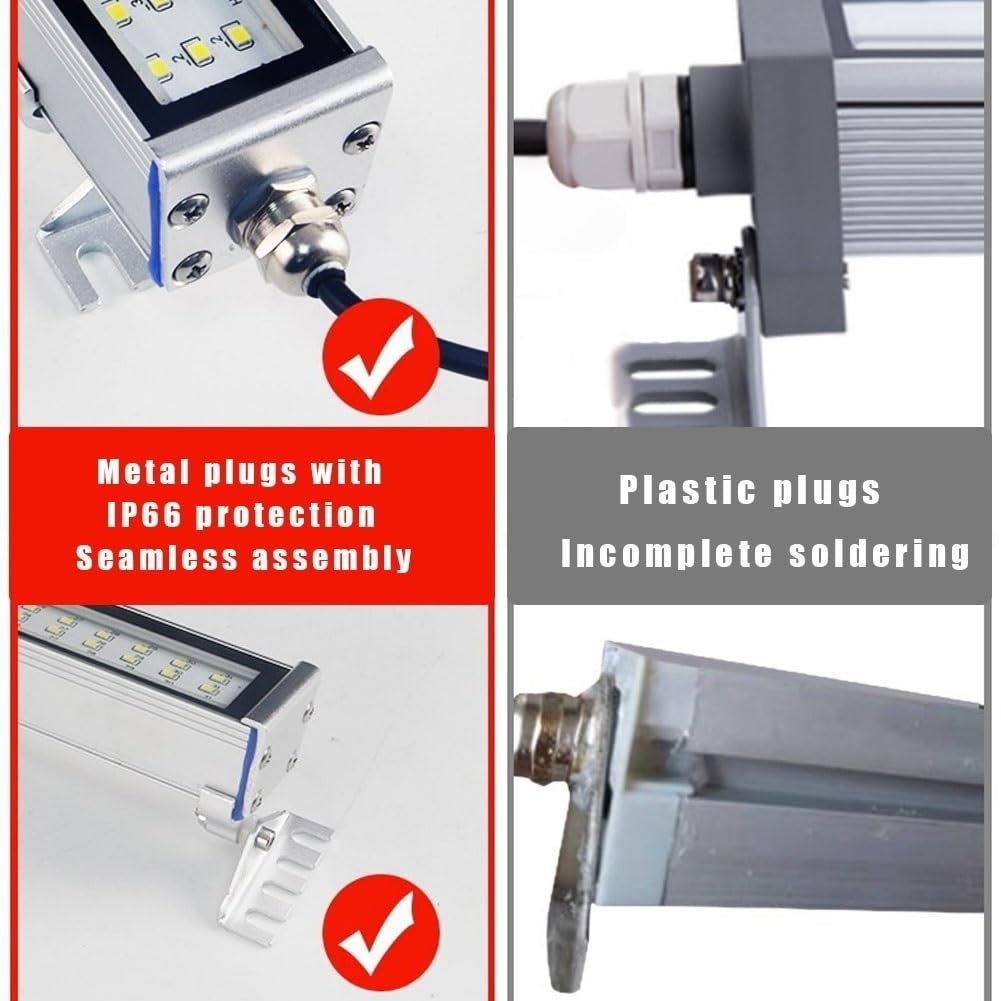 Oświetlenie tokarki CNC LED, wodoodporna i olejoodporna lampa robocza, oświetlenie warsztatu z regulowanym uchwytem, aluminiowa obudowa ze stopu, przeciwwybuchowa lampa LED do oświ