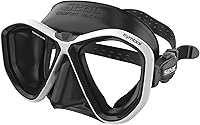Vista 8 de Seac Símbolo, máscara de buceo hecha en Italia con dos lentes y hebilla 3D