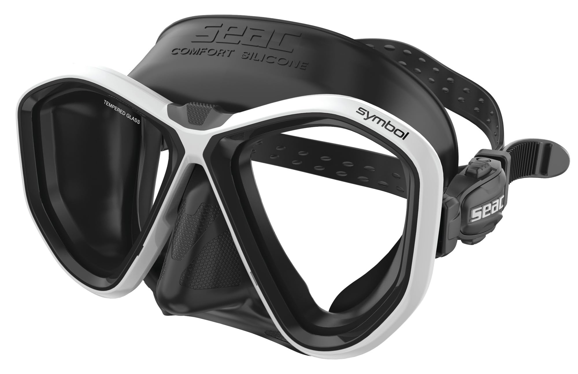 Seac Symbol, Made in Italy diving mask with two lenses and 3D buckle — image 1