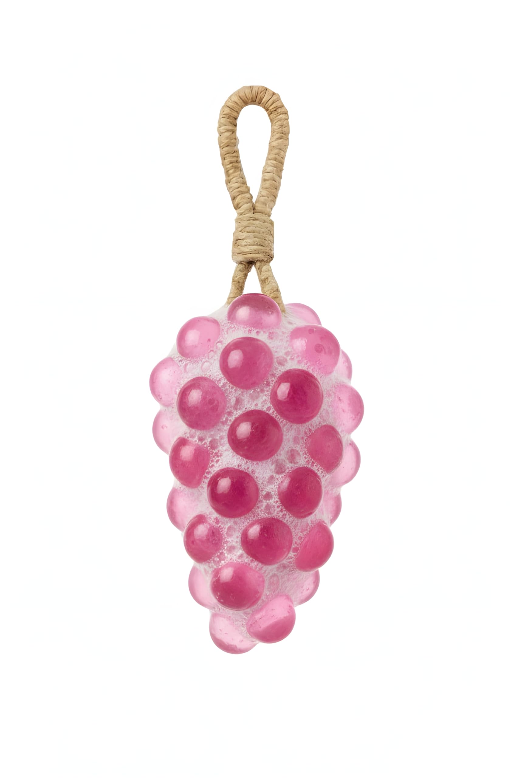 Ovemb Handcrafted Grape Hanging Soap | Fruity Aroma Bath Soap with Natural Look | Decorative & Luxury Hand Wash Soap (PINK)-picture-15