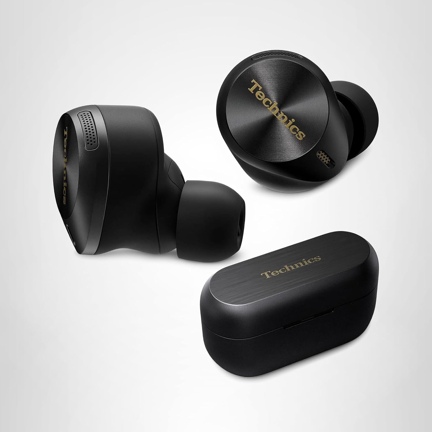 Technics Premium Hi-Fi True Wireless Bluetooth Earbuds with Advanced Noise Cancelling, 3 Device Multipoint Connectivity, Hi-Res Audio + Enhanced Calling Wireless Earbuds - EAH-AZ80-K (Black)