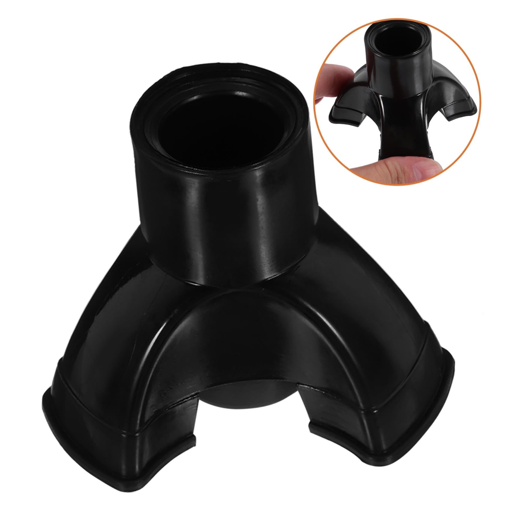 5 Sätze Krücken Gehen Stock Tipps Wandern Beschützer Trekkingstöcke Anti-rutsch-spitze Trekking -polfußabdeckungen Zubehör Für Spazierstöcke Pvc Black 4 Stück * 5