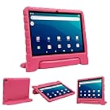 SIMPLEWAY Kids Case for Walmart Onn 10.1 Inch (3th Generation, 2022 Release) Tablet,Shockproof Lightweight Handle Stand Holder EVA Kids Tablet Case, Rose
