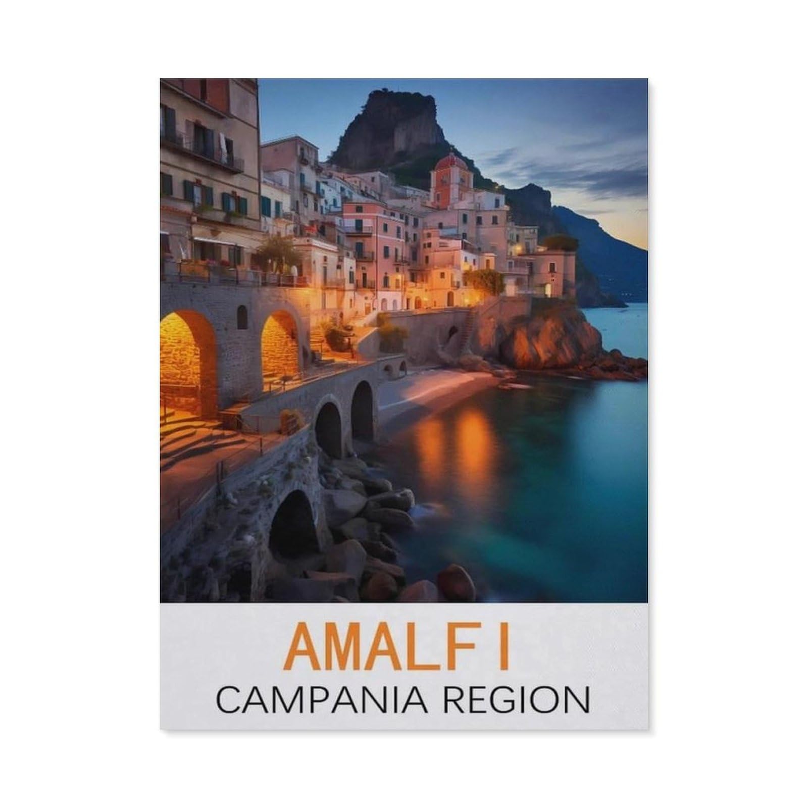 BEAYODKP Diamond Painting，Amalfi Campania Region（50x60cm）