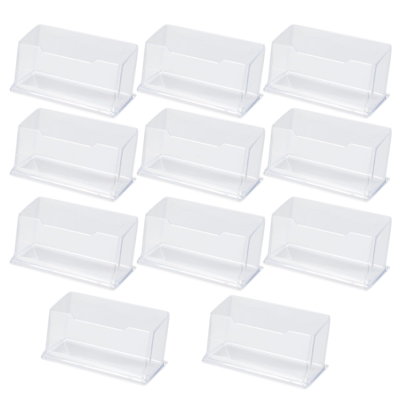 10 Piece Set Of Business Card Holder, Transparent Acrylic Card Display Stand, Plastic Card Holder