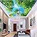 Produktbild Qwerlp Heimwerker Grüner Baum Sonnenschein Taube Fototapete Decke Wandgemälde Wohnzimmer Hotel Hintergrund Decke Wandverkleidung Fresko-450Cmx340Cm