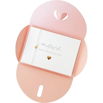 Maid of Honor Questions Card with Bracelet and Heart Envelope Pink