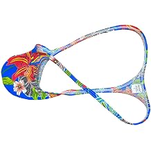 OROCOJUCO Mens Printed Posing Thong Bulge Pouch Swim Tangas Male G-String Bikini Underwear Minimal Coverage T-back