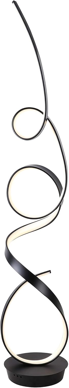 Artiva USA LED998368FB Mozart 68W Unique Modern Design LED Floor Lamp, Matt Black, 11X11X63 H
