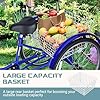 Brightpeak 7 Speed Adult Tricycle, 26 inch 3 Wheel Bike with Large Basket for Women Men Seniors, Cruiser Trike for Outdoor, Shopping, Picnic, Recreation (Blue) #5