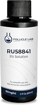 RU58841 5% Solution - 60ml 2oz Drop, Unscented, Adult, Hair Loss Sufferers, Unisex-Adults