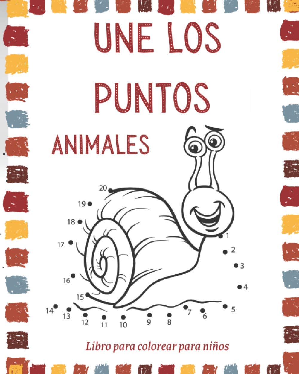 Uno los Puntos Animales: Libro para colorear para niños l Libro de Conectar los Puntos para Niños de 3 a 8 años l Colorear Animales Divertidos l Un ... de Animales Simpáticos para Niños y Niñas