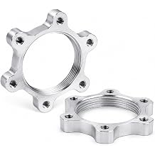 Bicycle Freewheel Threaded Hub Disc Brake Adapter, 1.73Inch44mm Diagonal Hole Spacing, 6-Bolt Rear Disc Brake Flange Adapter, Aluminium Alloy, 2-Pack Conversion Kit