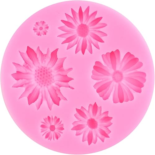 Miniatura 7 de ZiXiang Moldes de silicona para fondant, diseño de mariposa, margarita, rosa, crisantemo, flores, moldes de silicona para caramelos, chocolates,