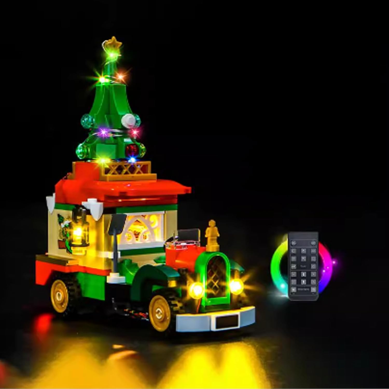 LED Lighting Kit Compatible with Lego 40746 Santa's Cargo Truck Series LED Light Set (Model Kit Not Included - Lighting Components Only) (Remote Control Style)