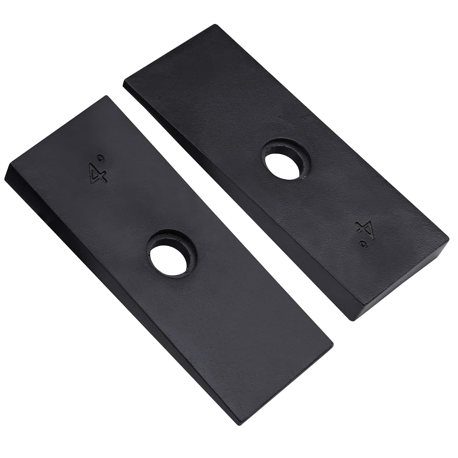 4° Leaf Spring Degree Shims, Universal Suspension Axle Shims, Black, 2PCS