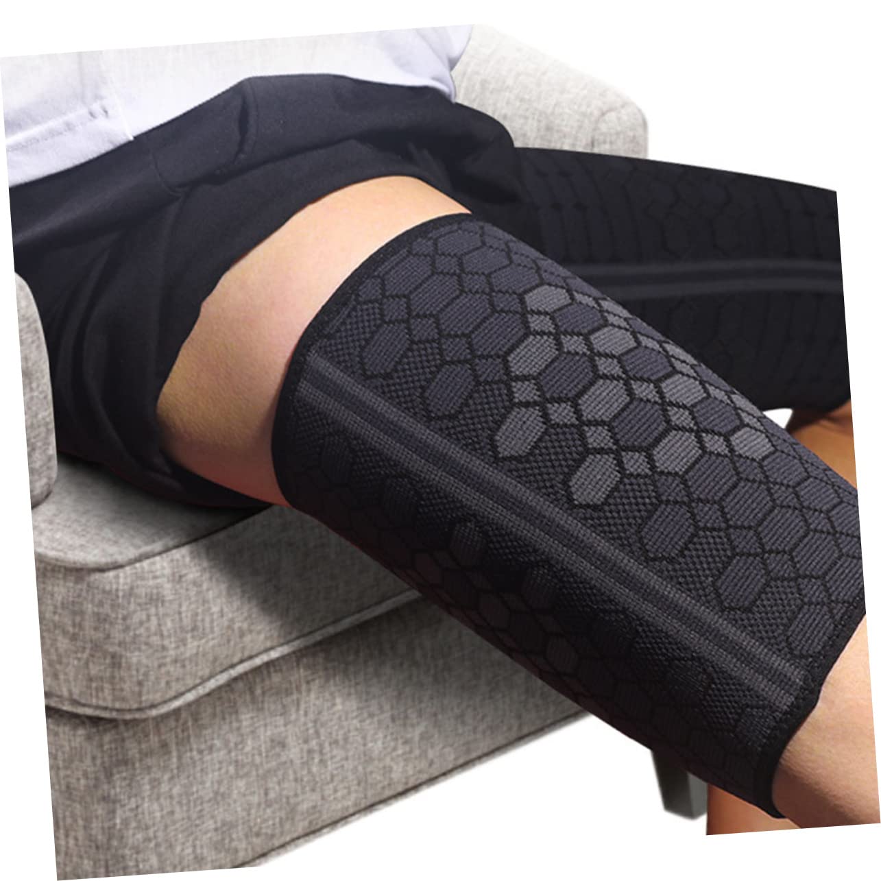 BESPORTBLE Thigh Support Brace for Outdoor Sports Breathable Thigh Protector for Basketball Cycling and Football Durable and Comfortable Leg Compression Sleeve for Injury Prevention