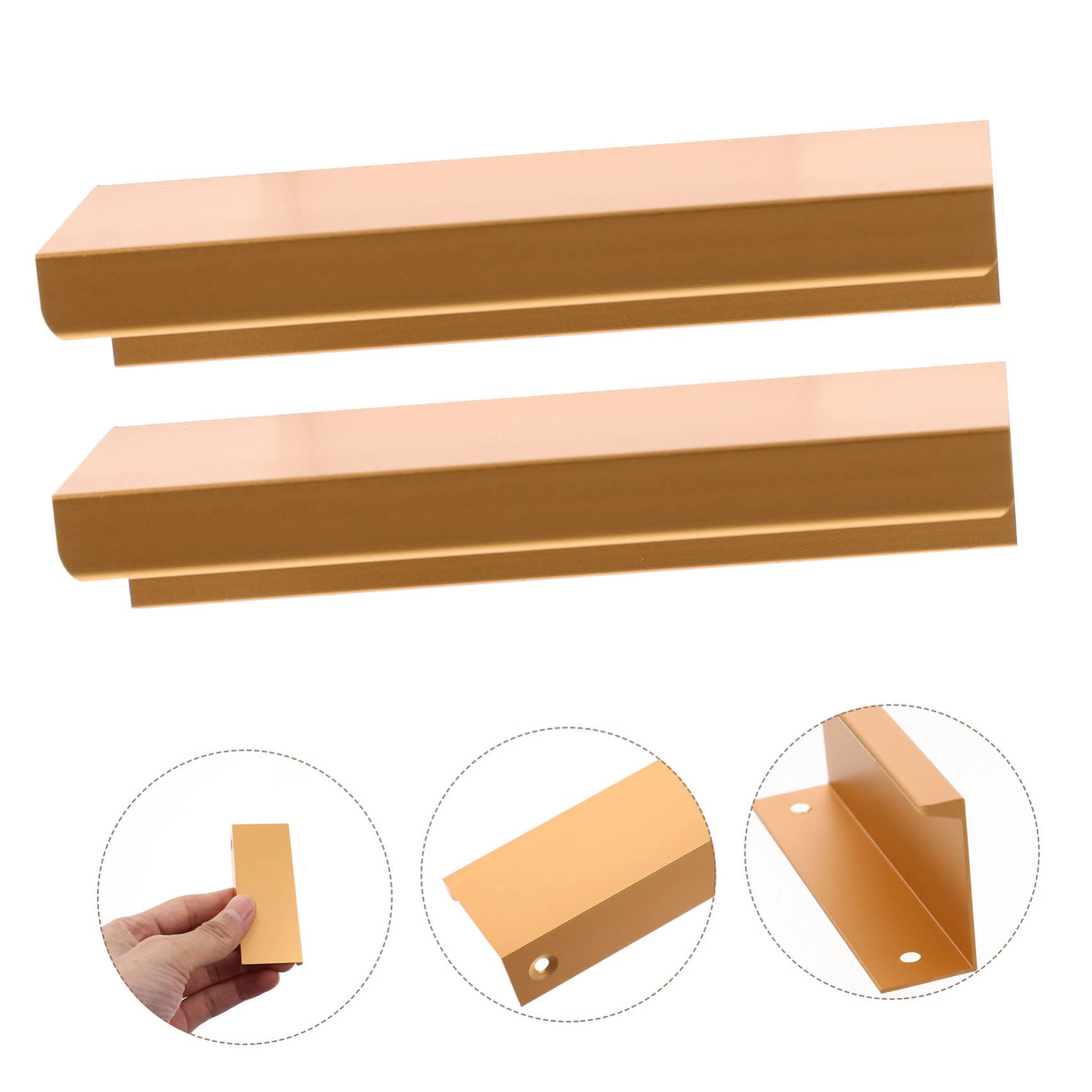 DOITOOL 20pièces Poignées Invisibles Pour Armoires Installation Rapide Design Ergonomique Résistantes Idéales Pour Cuisine Et Salle De Bain