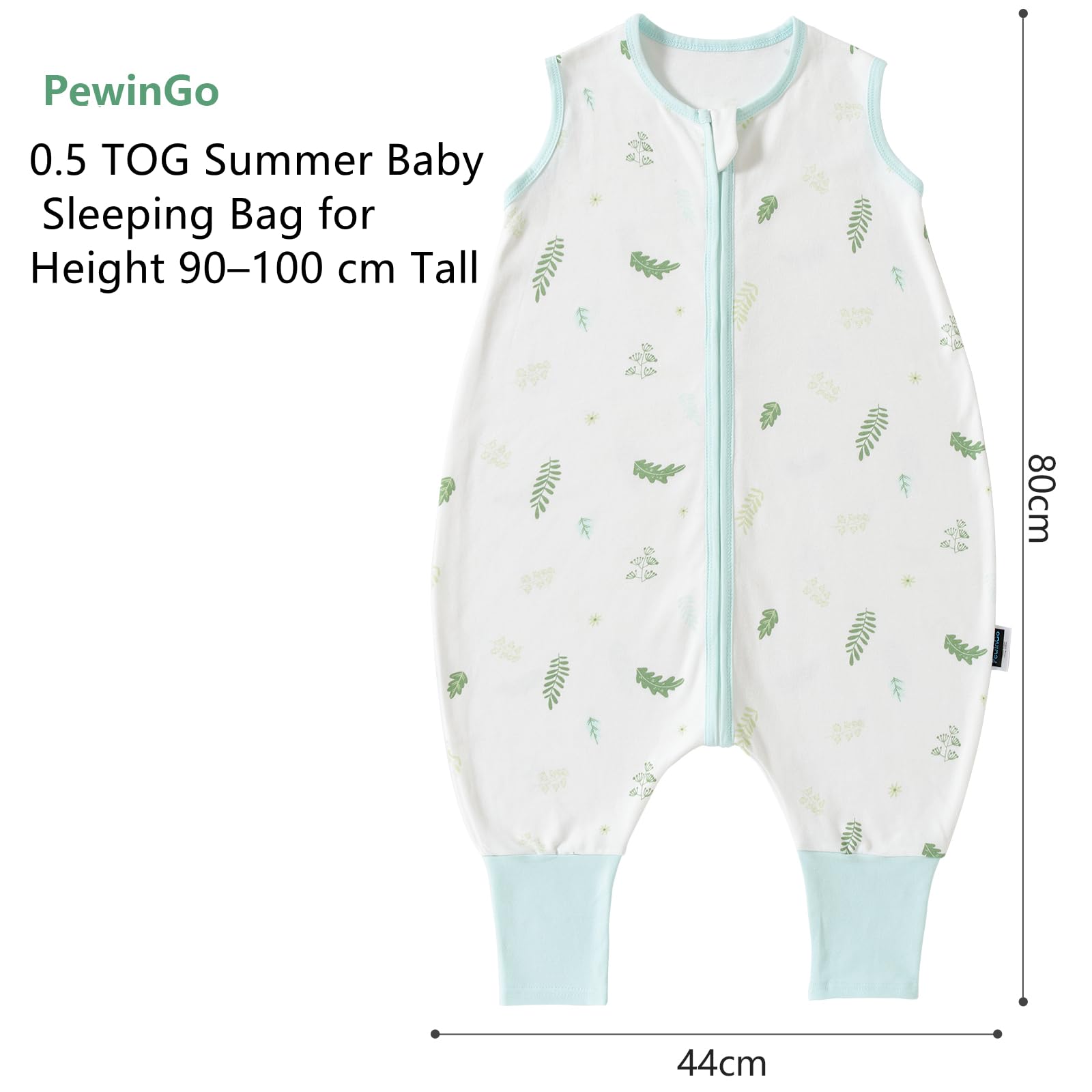 Sac de Nuit Bébé 0.5 TOG Convient aux Bébés de 90 à 100 cm -100% Coton | Couverture Portable Nouveau-Né à Double Fermeture Éclair | Matériau Doux