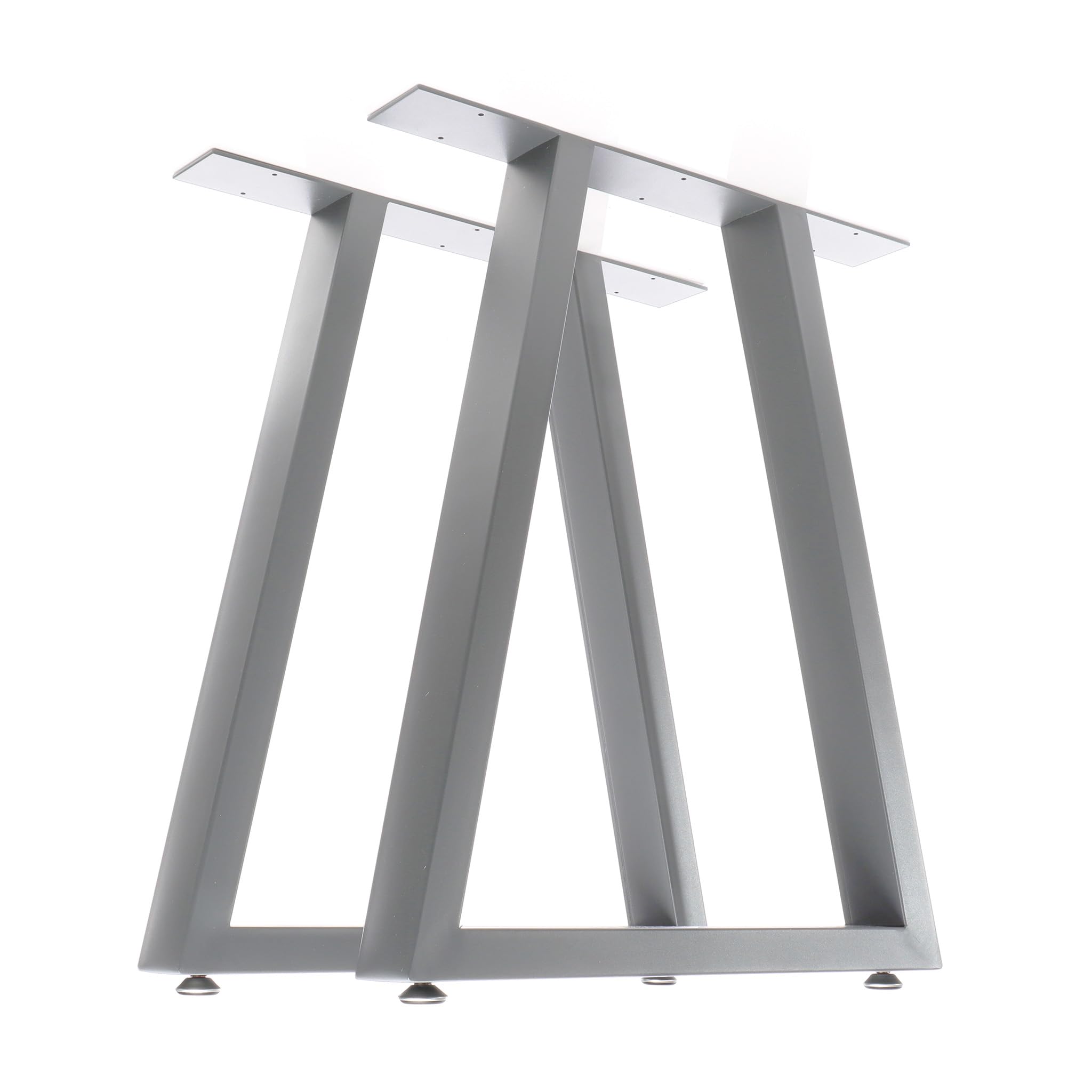 XPOtool Patas de Mesa Juego de 2 Patas trapezoidales 60x72cm Acero Gris Industrial Base Comedor Escritorio