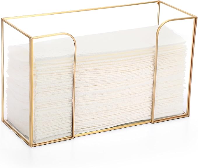 Sumnacon Countertop Bathroom Paper Towel Dispenser Glass