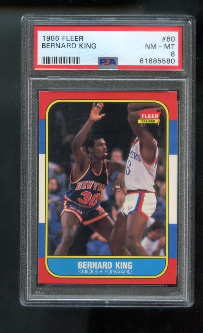 1986-87 Fleer #60 Bernard King PSA 8 Graded Basketball Card NBA 86-87 1986-1987 New York Knicks
