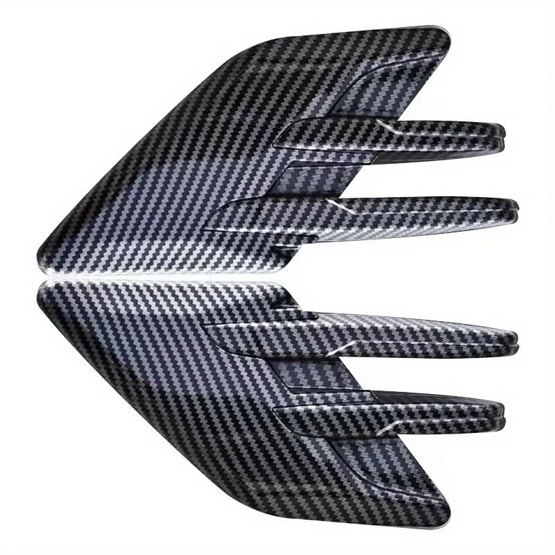 Capó universal para coche con diseño de fibra de carbono para ventilación lateral, 2 uds. 5