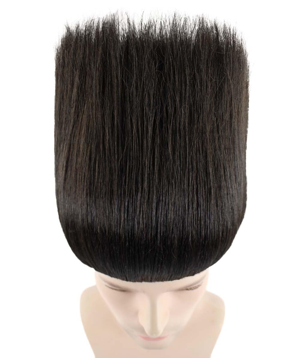 HPO Teen & Adult Unisex Black Straight Troll Wig – 10" Synthetic Fiber Hair – Breathable Capless Cap – Ideal for Halloween, Cosplay, Festival & Anime Party