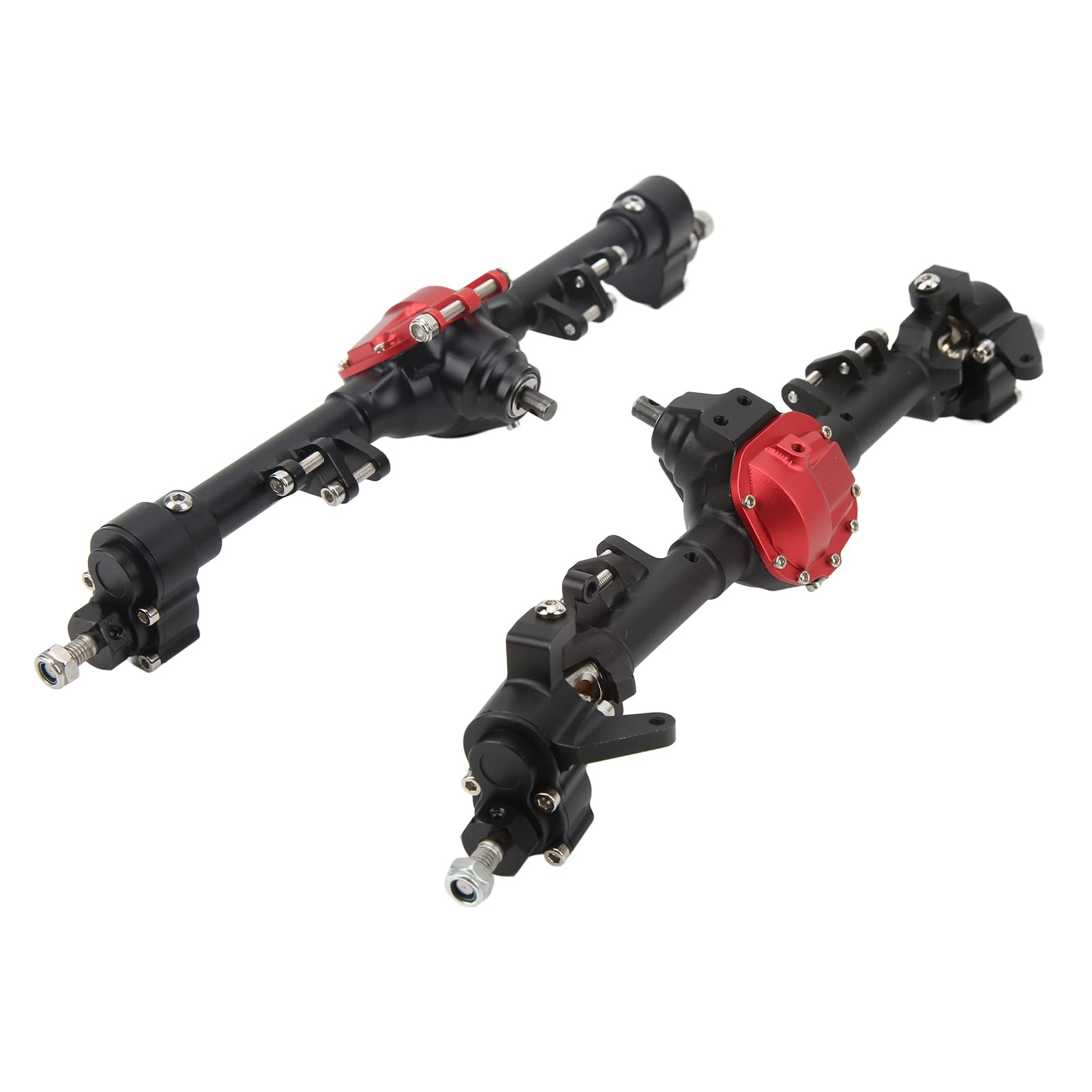 Oś Portalowa RC ze Stopu Aluminium, Przednia oś Tylna Obrabiana CNC, ze spiralną przekładnią stożkową i Zwiększonym Prześwitem, do Samochodu Axial SCX10 II 90046 90047 D90 D110 1/10 RC Car