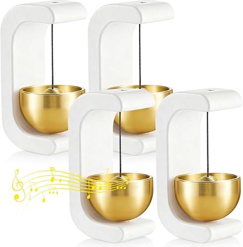 Vista 24 de Zonon 2 Piezas Campanillas de Viento Magnéticas de Madera Timbre Decoración Campana de Comerciantes para Apertura de Puerta Forma de C para Regalo