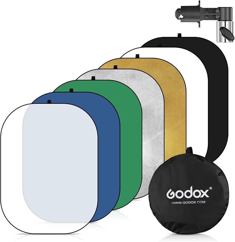39x59”/100x150cm Chromakey Green Blue Screen Backdrop, 7-in-1 Portable Collapsible Oval Background Reflector with Holder Clip & Bag for Studio Shooting