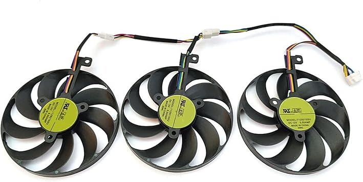 MAHIE New 1SET T129215SU FDC10H12S9-C RTX 2080 Ti GPU Fan,Fit for ASUS ROG-Strix-RTX 20802080Ti2080S2070S Gaming Video Card Cooling Fan Cheerfully Color T129215SU