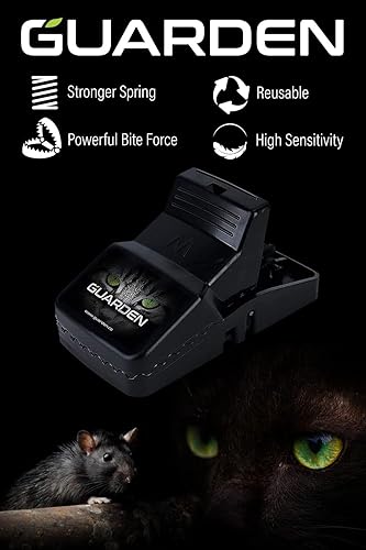 Miniatura 4 de Trampas para ratas de interior (paquete de 2) atrapa ratas, ratones y ratones de campo rápidamente con estas trampas para ratas fáciles de cebar,