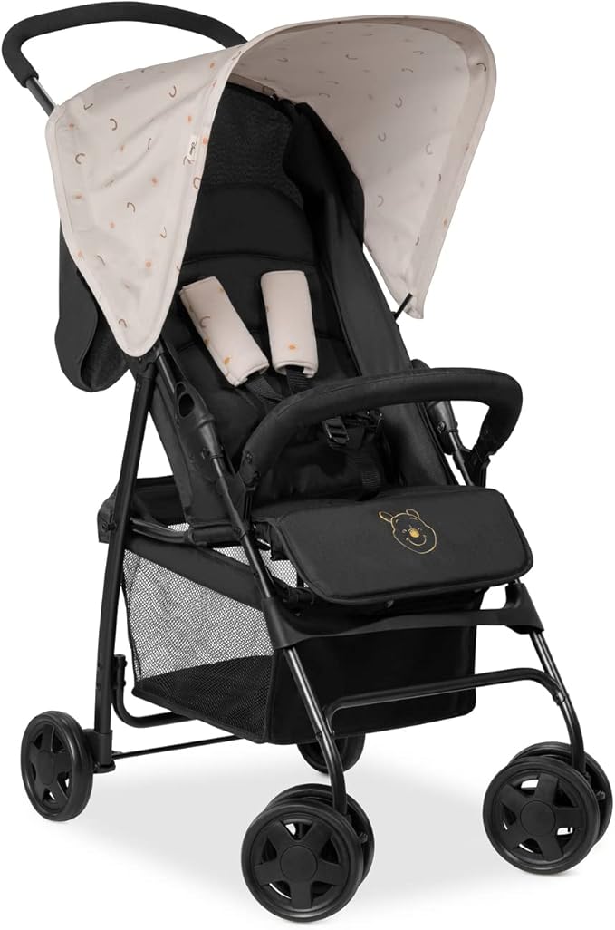 hauck Passeggino Leggero Sport - Solo 5,9 kg Per Bambino Fino a 15kg - Compatto e Pieghevole - Reclinabile, Cappotta e Grande Cesto Portaoggetti Fino a 3 kg - Beige, Winnie The Pooh