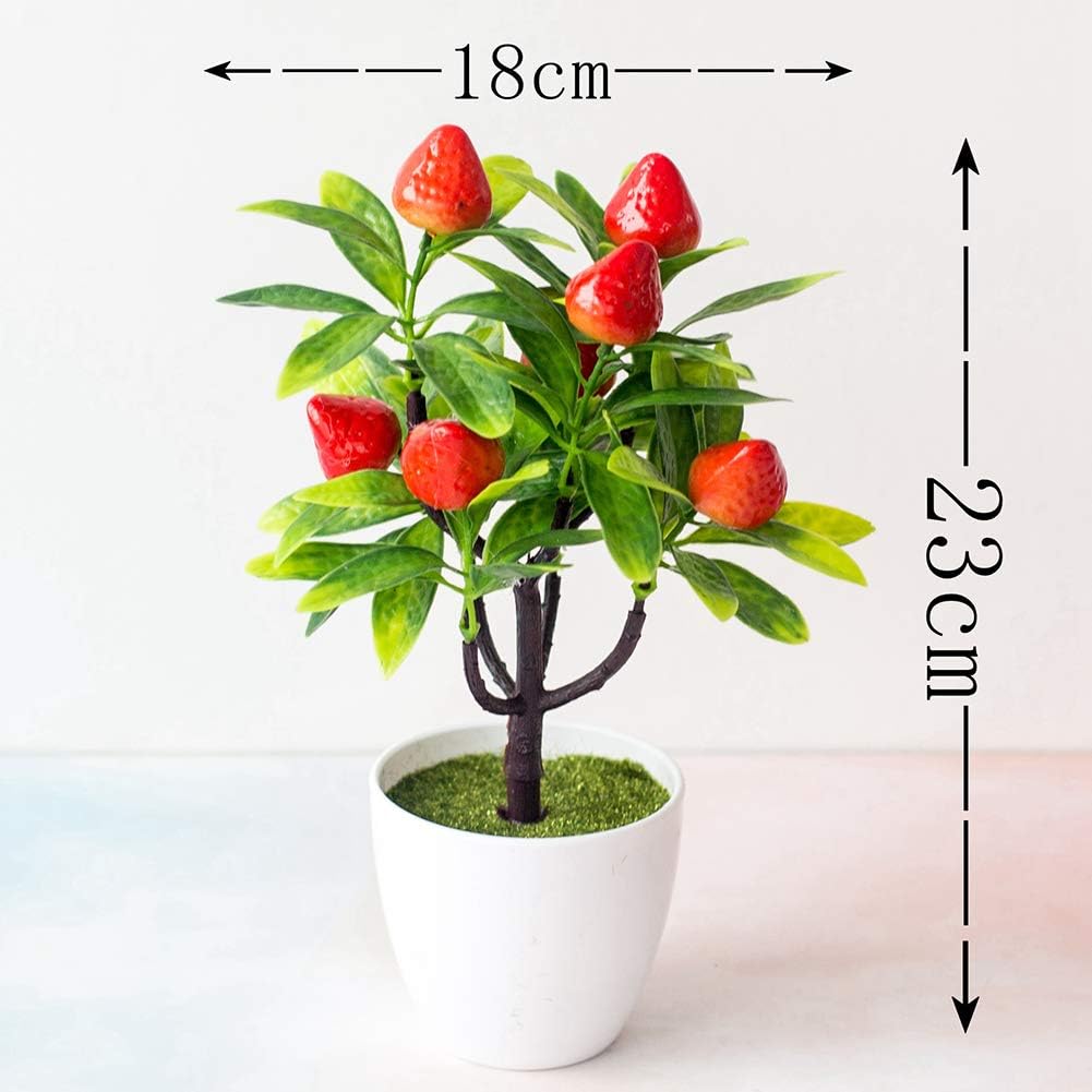 Desktop Decor Artificial Potted Fruit Tree Decorative Fake Plant for Office Home Decoration Photograph Props Apple#